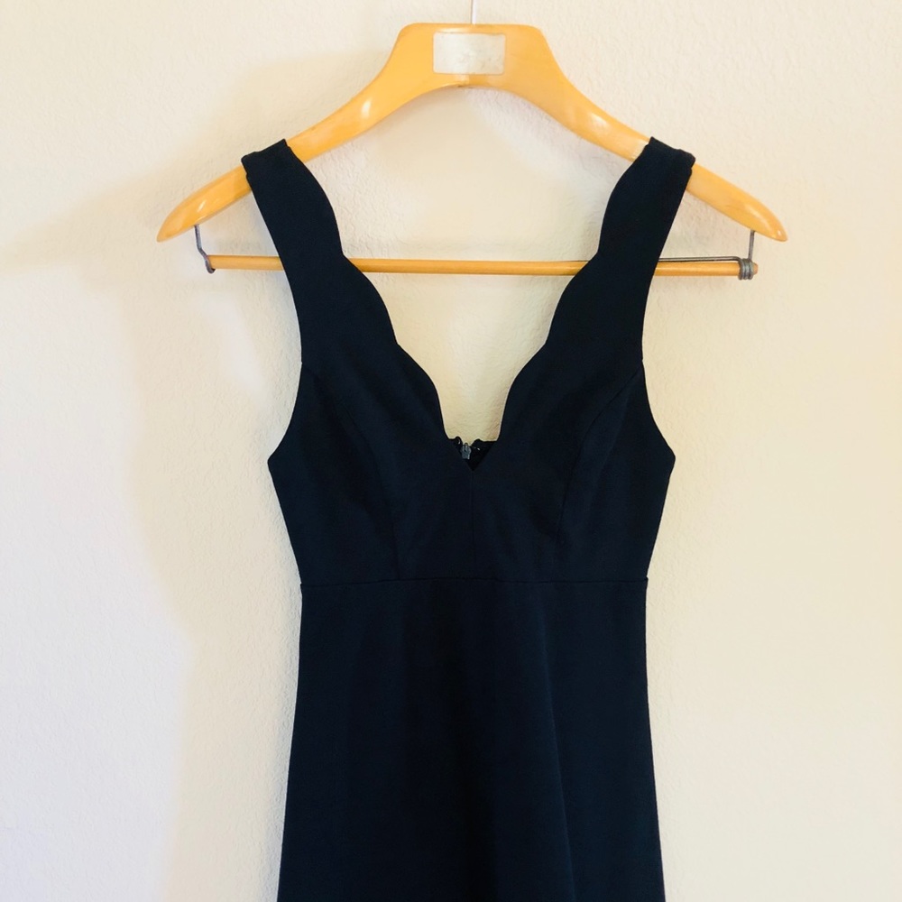 Scalloped Scooped Little Black Dress